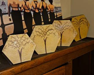 Set of 4 Primitive Design Boxes, Jacqueline Osborn Art Express!