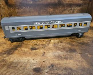 Vtg. Marx New York Central 234 O Gauge Gray Passenger Car (1 of 3)