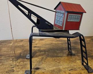 Vtg. Marx O Gauge Tin Litho Overhead Gantry Crane for Model Railroad Train Layout 