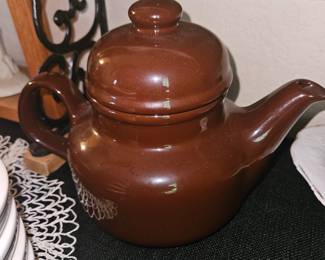 Vintage Burgundy Teapot!