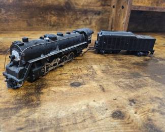 Vtg. HO Die-Cast Brass Steam Turbine Locomotive & Coal Car 