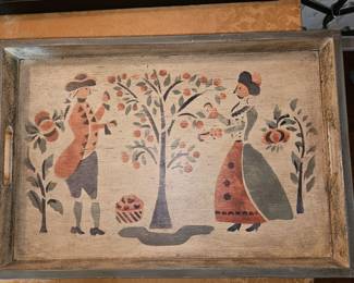Colonial Wooden Breakfast Tray!

