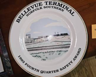 Norfolk Southern Bellevue Terminal Quarterly Safety Award Plates set of 10!
