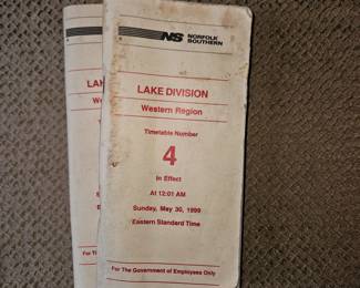 Norfolk Southern Western Region Time Table 4!
