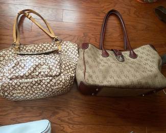 Vtg Coach Signature Bag #J0868-13142 & Dooney & Bourke Signature Canvas Purse!