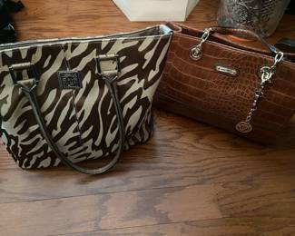 Anne Klein Zebra Purse & Anne Klein Faux Crocodile Handbag!
