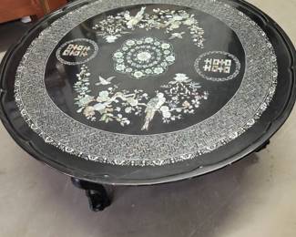 Mother of Pearl inlay round table 