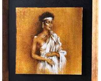 Gold Tone Wall Art Print