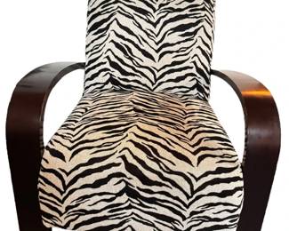 Zebra Print Arm Chair