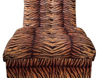 Tiger Print Chaise Lounge