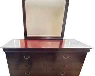Dresser and Mirror Set