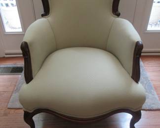 Victorian 'his' chair, late 1800's to early 1900's. 