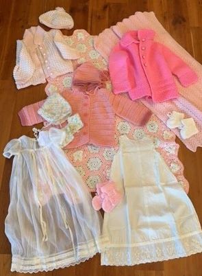  04 Vintage Handmade Baby Clothing Blankets