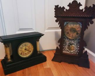 One mantle clock, one kitchen clock. Both over 100 years old and working.