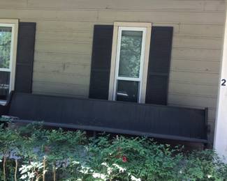 
Large antique wood church pew