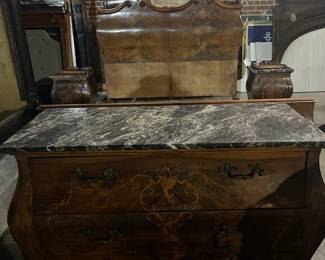 Antique Marble Top Chest or Sideboard