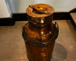 Antique Copper Milk Can