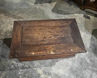 Antique Lidded Box - Draftman or Tool Chest