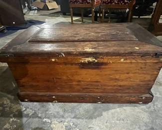 Antique Lidded Box - Draftman or Tool Chest