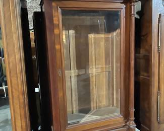 Antique Display Cabinet with Antique Glass Front