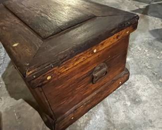 Antique Lidded Box - Draftman or Tool Chest