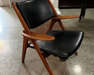 Sawbuck Chair - Tag Reads "Made Expressly for Gerard's San Diego"  Dimensions:  28" W x 24" D x 31" H
