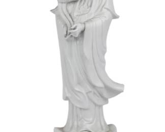 Blanc de Chine Porcelain Quan Yin Figure -20.25"