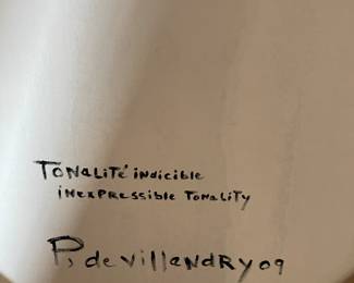 Pierre De Villandry Original Art "Tonalite Indicible" 