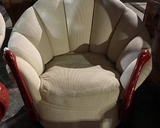 Two Deco Swan Chairs in the Style of Eileen Gray