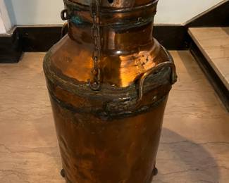 Antique Copper Milk Can