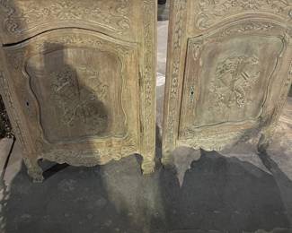 Set of Two French Corner Cabinets