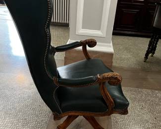 Vintage High-back Leather Office Chair