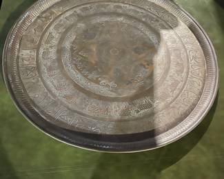 Antique Metal Serving Platter
