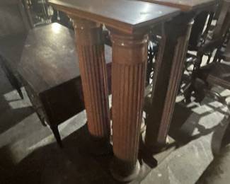 Antique Dual Pedestal Set