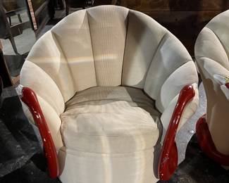 Two Deco Swan Chairs in the Style of Eileen Gray