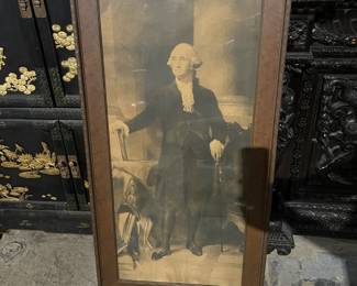Antique Framed Print of George Washington