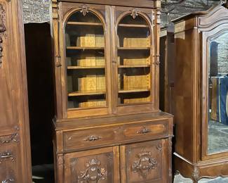 Large Antique Carved Hutch