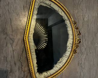 Victorian  Feather Hand Fan in Elaborate Frame