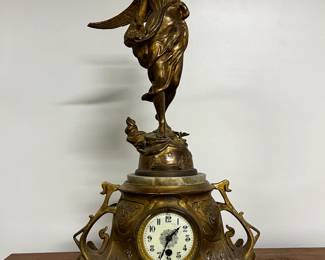 La Fortune French Bronze Mantel Clock