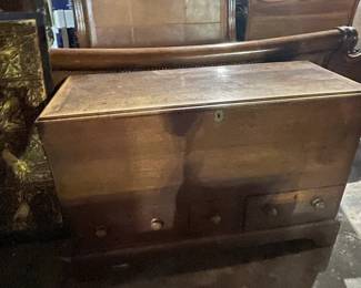 Very Large Antique Storage Chest with Drawers