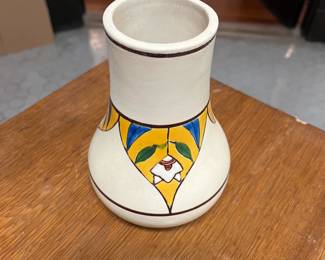 Vintage Geometric Patterned Colorful Vase