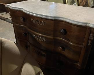 Antique Marble Top Chest of Drawers