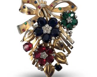 Vintage Trifari Rhinestone Brooch
