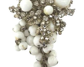 Miriam Haskell Rhinestone/ Bead Brooch
