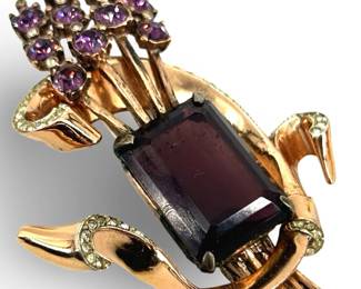 Vintage Coro Craft Sterling Brooch
