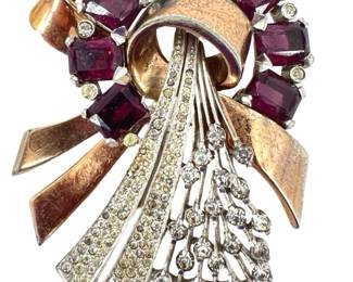 Vintage Pennino Rhinestone Brooch
