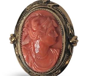 Vintage Coro Sterling Cameo
