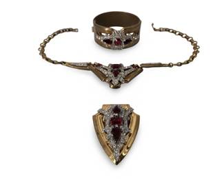 (3pc) Old McClellan Barclays Rhinestone Set
