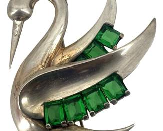 Rare Marcel Boucher Sterling Swan Brooch
