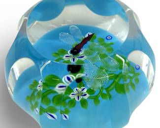 Rare Robert Banford Dragonfly Paperweight
